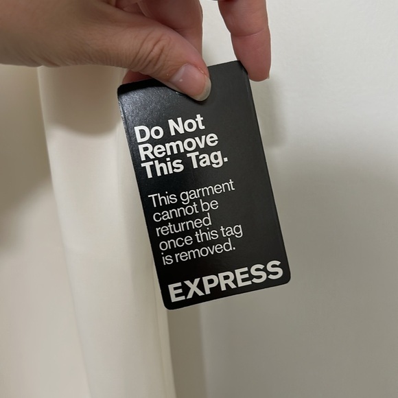 EXPRESS | Strappy Lace Hem Shift Dress - Picture 5 of 5